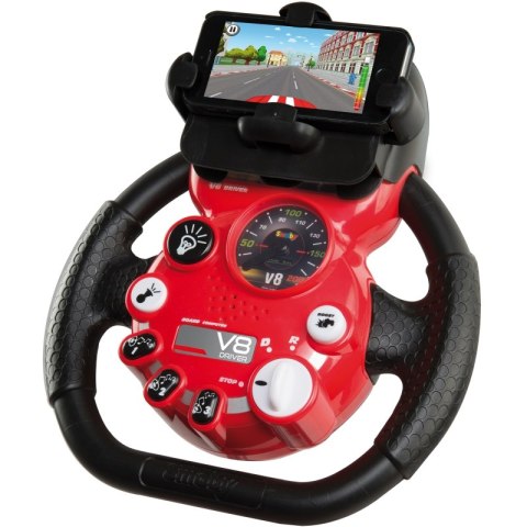 Smoby Symulator Jazdy V8 Kierownica z uchwytem na telefon
