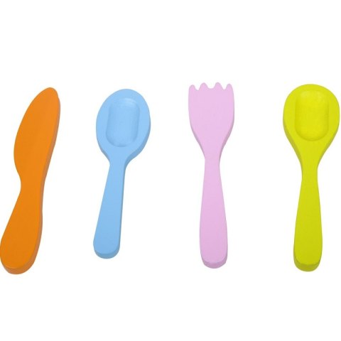 CLASSIC WORLD Drewniane Klocki Ręcznie Robione Układanka Zestaw Śniadaniowy 16 el.