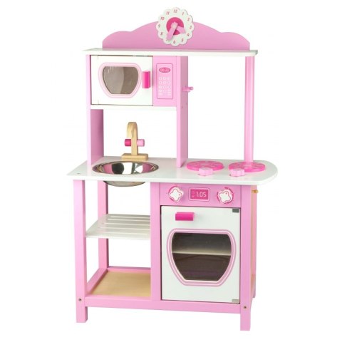 Duża Drewniana Kuchnia Princess Pink zlewozmywak Viga Toys