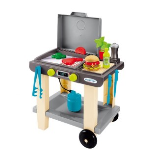 Ecoiffier Duży Grill "Gazowy" z Akcesoriami Hamburger, Stek, Warzywa 23 el.