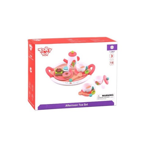 TOOKY TOY Drewniany Zestaw Naczyń Popołudniowa Herbatka