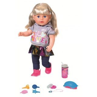 Baby born Lalka Interaktywna Siostrzyczka Blondynka 43 cm +Akcesoria