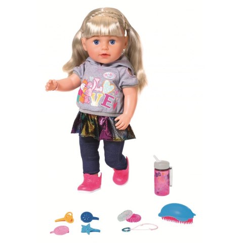 Baby born Lalka Interaktywna Siostrzyczka Blondynka 43 cm +Akcesoria