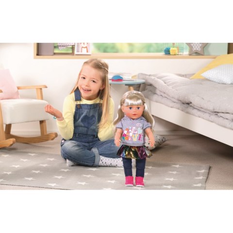Baby born Lalka Interaktywna Siostrzyczka Blondynka 43 cm +Akcesoria