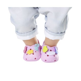 Buciki z przypinkami dla lalki Baby Born 43 cm w kolorze fioletowym