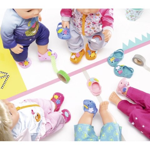 Buciki z przypinkami dla lalki Baby Born 43 cm w kolorze fioletowym
