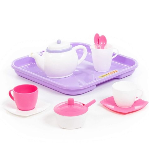 POLESIE WADER QT Zestaw Naczyń dla 2 osób Alisa + Tacka 13el.