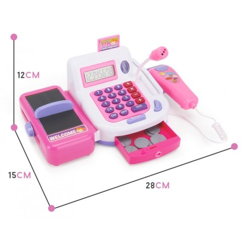 WOOPIE Kasa Sklepowa dla Dzieci Kalkulator Mikrofon Wyświetlacz LCD