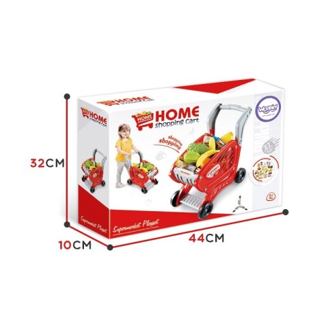 WOOPIE Wózek Sklepowy dla Dzieci Ruchome Elementy + 27 Akc.