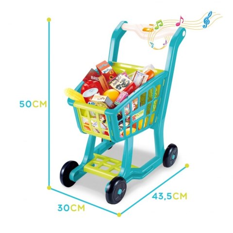 WOOPIE Wózek Sklepowy z Dźwiękiem Melodie dla Dzieci + 27 Akc.