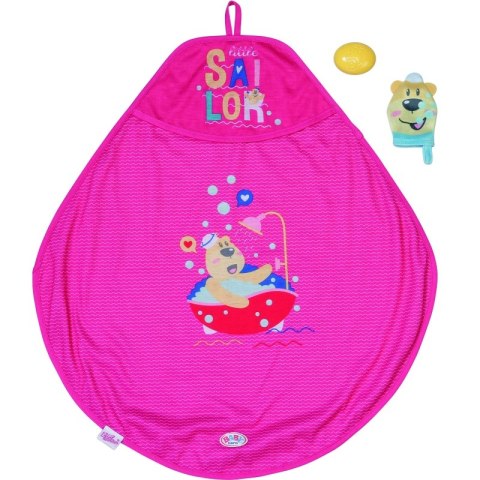 BABY BORN Różowy Zestaw Kąpielowy dla Lalki 43 cm Ręcznik Mydło Gąbka