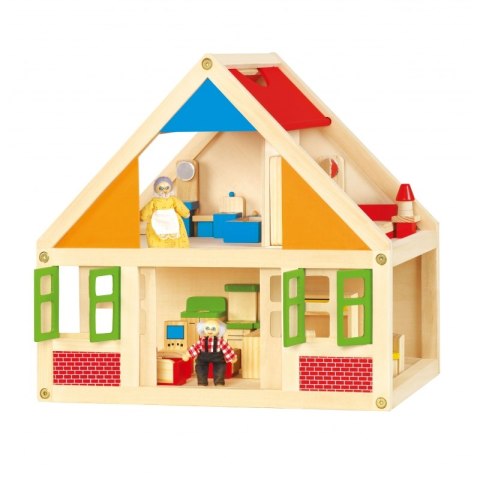 Viga Toys Drewniany Domek Dla Lalek