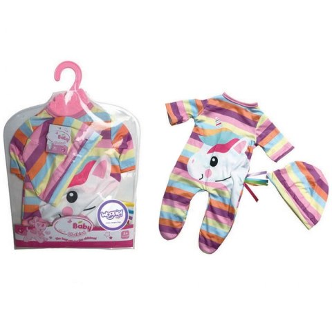 WOOPIE Ubranko dla Lalki Zestaw Pajacyk Body Jednorożec Czapeczka 43-46 cm