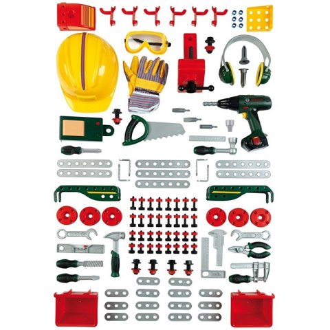 Bosch warsztat z narzędziami i wkrętarką 150 elementów światło dźwięk Klein