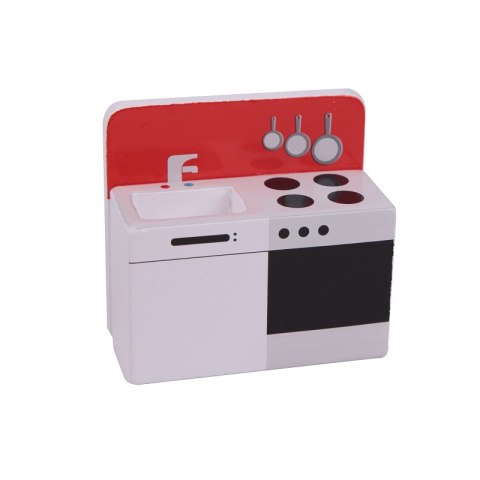 CLASSIC WORLD Nowoczesny Drewniany Domek Dla Lalek 21 Elementów