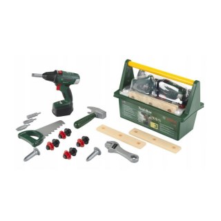 KLEIN SKRZYNKA Z NARZĘDZIAMI BOSCH WKRĘTARKA DLA DZIECI