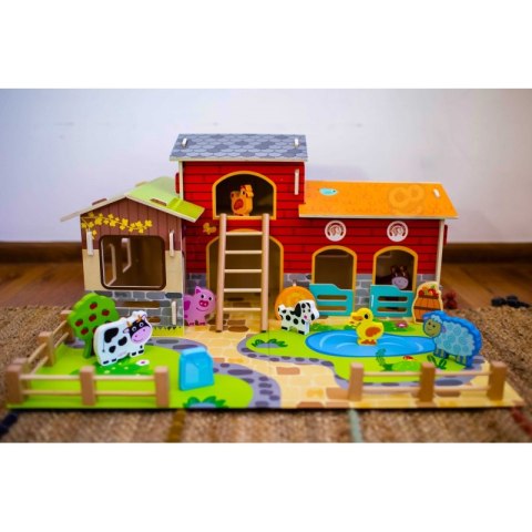 WOOPIE GREEN Mega Farma Figurki Zwierząt Stajnia Obora Kurnik 18 el.