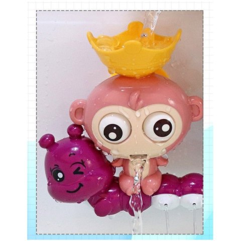 WOOPIE Małpka Zabawka Wodna do Kąpieli Gąsienica Gwiazdka Kołowrotek Przelewowa + Kubeczek