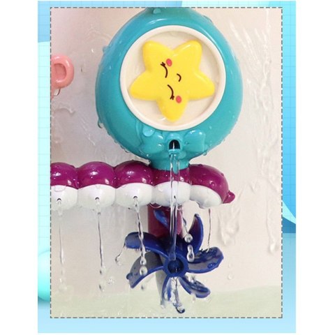 WOOPIE Małpka Zabawka Wodna do Kąpieli Gąsienica Gwiazdka Kołowrotek Przelewowa + Kubeczek