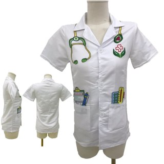 WOOPIE Strój Fartuch Lekarza Doktora Ubranko dla Dzieci do ok. 120 cm