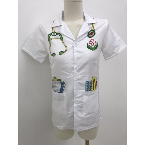 WOOPIE Strój Fartuch Lekarza Doktora Ubranko dla Dzieci do ok. 120 cm