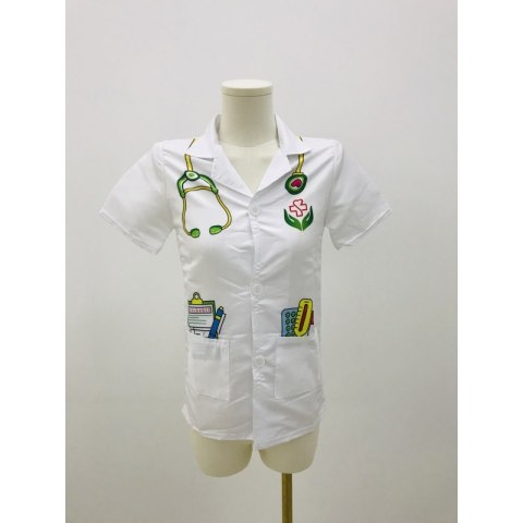 WOOPIE Strój Fartuch Lekarza Doktora Ubranko dla Dzieci do ok. 120 cm