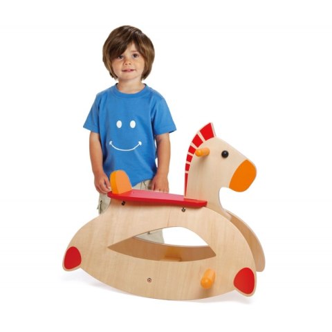 CLASSIC WORLD Drewniany Konik Na Biegunach Bujak