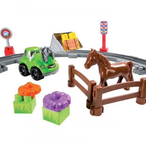 Ecoiffier Abrick Kolejka Pociąg Ze Zwierzętami 57 elementów