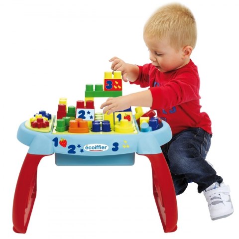 Ecoiffier Stolik edukacyjny z klockami 32 elementy