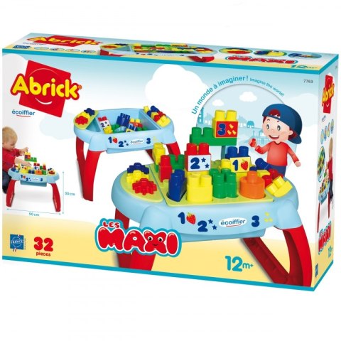 Ecoiffier Stolik edukacyjny z klockami 32 elementy