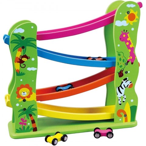 Kolorowa Drewniana Zjeżdżalnia Dla Samochodzików Viga