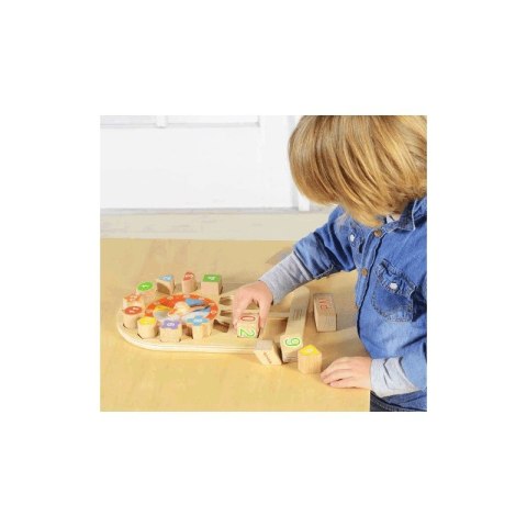 MASTERKIDZ Drewniany Zegar Nauka Czasu i Pogody