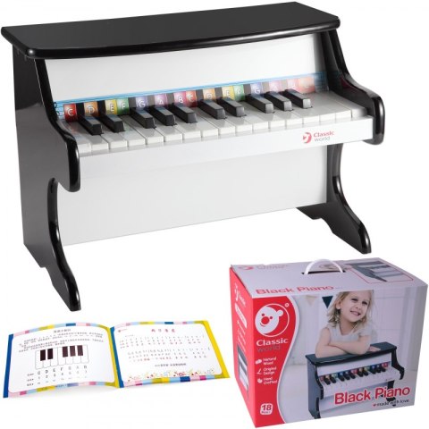 Pianino Pianinko dla dzieci Czarne Classic World