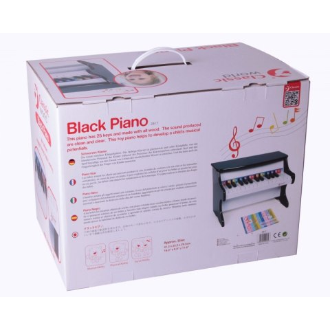 Pianino Pianinko dla dzieci Czarne Classic World