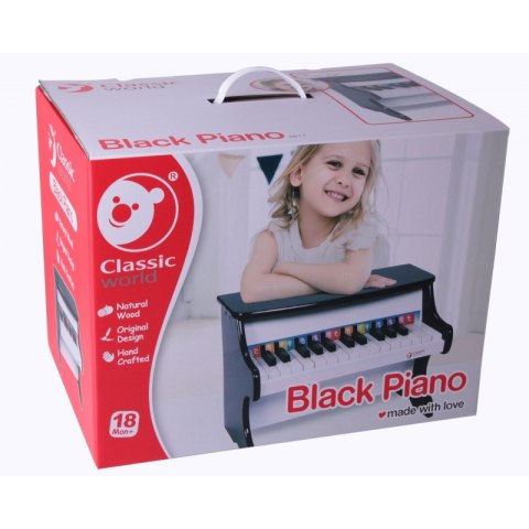 Pianino Pianinko dla dzieci Czarne Classic World