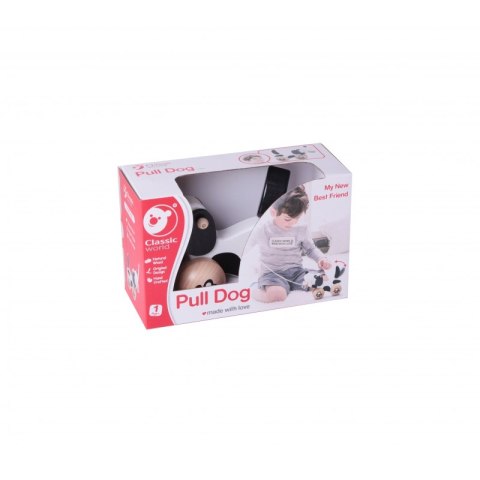 Piesek Zabawka Drewniana Classic World do Ciągnięcia