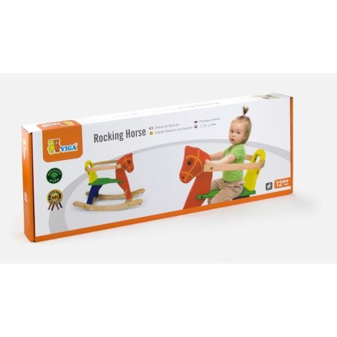 Viga Toys Drewniany Koń Na Biegunach