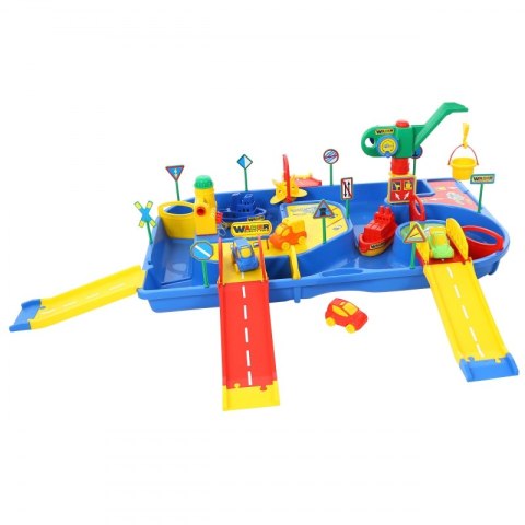 WADER QT Tor Wodny Świat Zestaw z Łódkami Auta