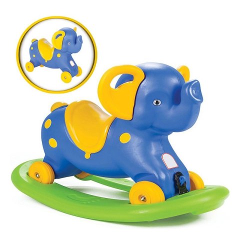 WOOPIE Bujak Jeździk Słonik na Biegunach 2w1Niebieski