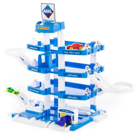 Wader QT Duży 4-poziomowy Parking Garaż Myjnia Aral + 3 AUTKA
