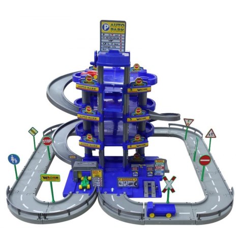 Wader QT Wielki Garaż Parkink Myjnia Tor 4 Poziomy + Autka