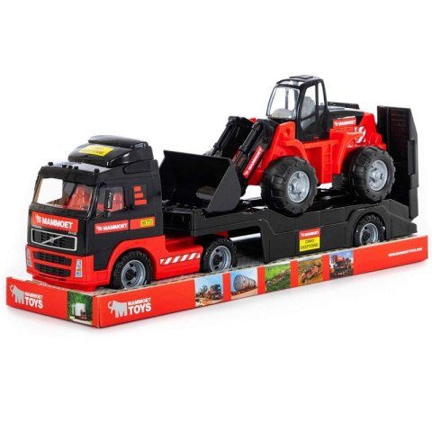 Ciężarówka Volvo Mammoet samochód laweta Wader QT + Spychacz Podium 95cm