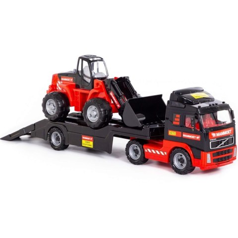 Ciężarówka Volvo Mammoet samochód laweta Wader QT + Spychacz Podium 95cm