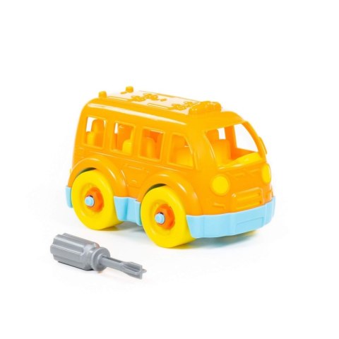 Kolorowy Młay Autobus Ze Śrubokrętem 15el.