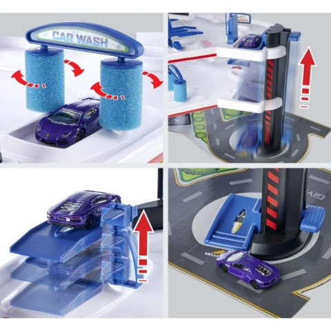 MAJORETTE Garaż Miejski + 5 pojazdów