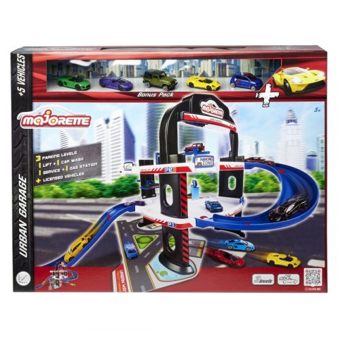 MAJORETTE Garaż Miejski + 5 pojazdów