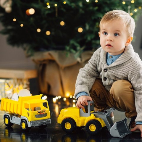 WADER QT Zestaw Budowlany Dźwig Spychacz Ciężąrówka Wywrotka