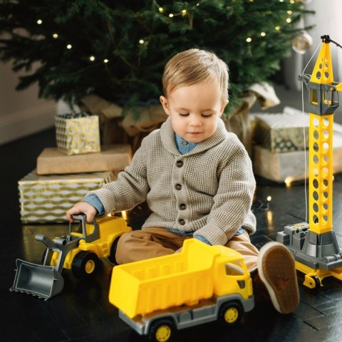 WADER QT Zestaw Budowlany Dźwig Spychacz Ciężąrówka Wywrotka