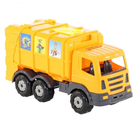 WADER Śmieciarka Auto Ciężarówka Kontener + Kosz