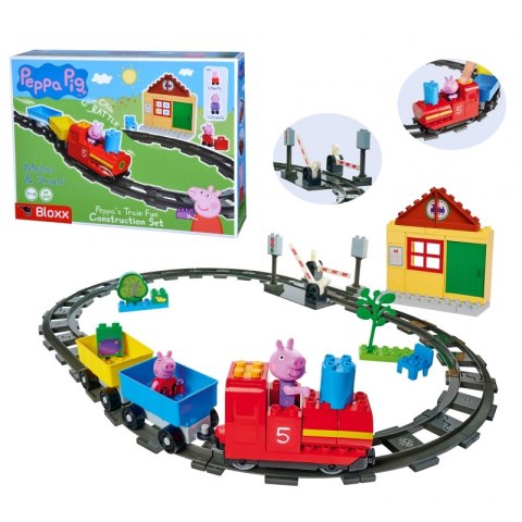 BIG Klocki Świnka Peppa Pociąg Elektryczny 59 el. 2 Figurki